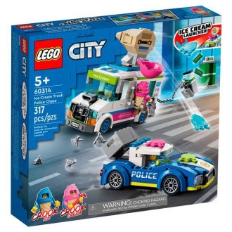 З ігровим набором «Погоня поліції за вантажівкою з морозивом» LEGO® City (60314). . фото 10