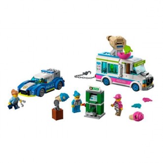 З ігровим набором «Погоня поліції за вантажівкою з морозивом» LEGO® City (60314). . фото 3