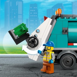 Сміттєва вантажівка LEGO® City (60386) має реалістичні можливості, включно з сор. . фото 4