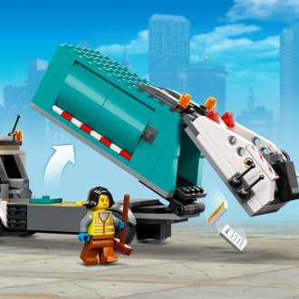 Сміттєва вантажівка LEGO® City (60386) має реалістичні можливості, включно з сор. . фото 5