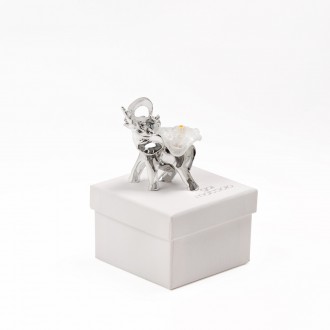 Ювелирна статуэтка серебряная фигурка индийского слона 4,5x5,5cm GV/55600/1. . фото 3
