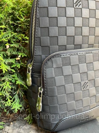 
Чоловіча сумка слінг луї вітон Нагрудна туристична Louis Vuitton еко-шкіра чере. . фото 8