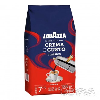 Кофе в зёрнах Lavazza CREMA E GUSTO TRADIZIONE Classic - невероятно насыщенный и. . фото 1