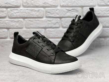 Кожаные мужские кеды кроссовки Calvin Klein Exclusive 40