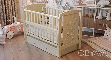 Кроватка детская Babyroom Умка, маятник, ящик, откидной бок DUMYO-3 бук слонова