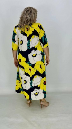 Ошатна легка сукня з трикотажу Пампадур з принтом Великих розмірів
Ця сукня виго. . фото 6