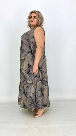 Летнее легкое повседневное платье-сарафан Астрид для больших размеров
Представля. . фото 6