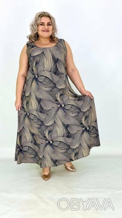 Летнее легкое повседневное платье-сарафан Астрид для больших размеров
Представля. . фото 1