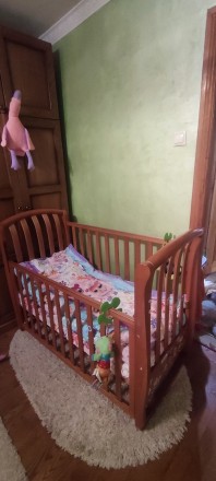 Продам дитячу кроватку в гарному стані, з натурального дерева, всі деталі цілі. . . фото 6