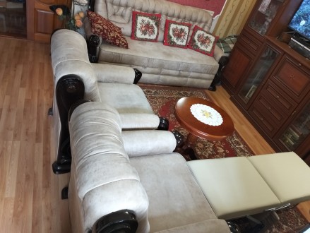 Продам мягкий гарнитур Ричмонд диван + 2 раскладных кресла. Обивка винилкожа ант. . фото 7