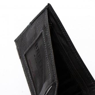 Мужской кожаный кошелек для банкнот Bretton, серия Black Edition. Изготовлен из . . фото 4