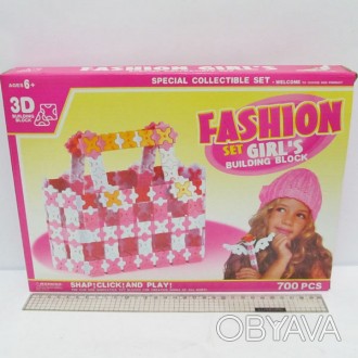 Дитяча іграшка конструктор 3D пластик 1352 для дівчаток 700 деталей. . фото 1