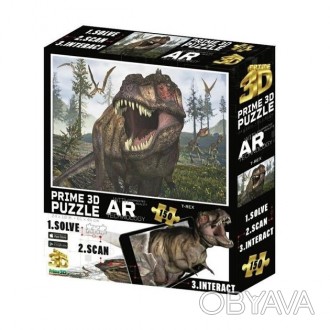 Пазл Prime 3D Динозаври AR 150 елементів зі стереоефектом здивує вас своєю реалі. . фото 1