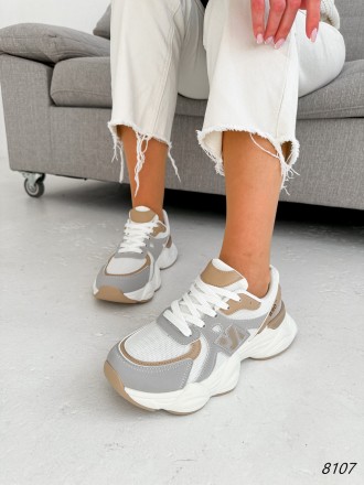 
 
Кросівки жіночі Vand білі + сірий + коричневий екошкіра 8107 розміри 37, 38, . . фото 6
