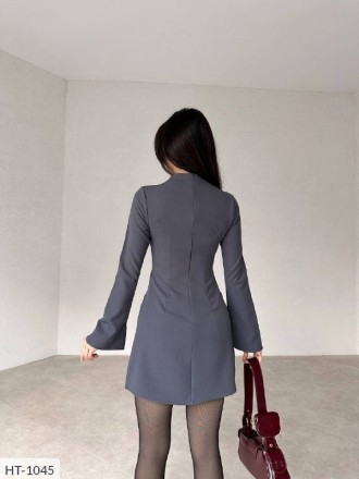 Сукня HT-1047
Тканина: костюмка
Кольори: чорний, графіт, бордо
Міні-сукня яка то. . фото 3