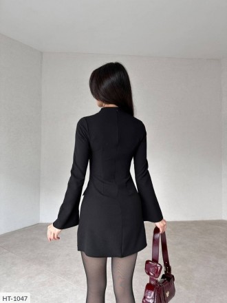 Сукня HT-1047
Тканина: костюмка
Кольори: чорний, графіт, бордо
Міні-сукня яка то. . фото 6