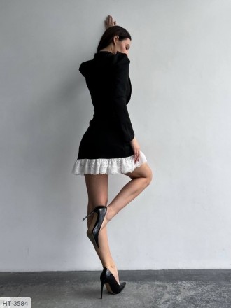 Платье HT-3586
Ткань: замша на дайвинге, осень хорошее качество
Цвет: беж, черны. . фото 4