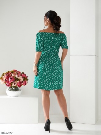 Платье HG-6529
Ткань: штапель
Цвет: зеленый, красный, черный, голубой
Замеры по . . фото 4