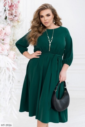 Платье HT-3935
цвет-мята, зеленый, черный, голубой, фреза, фуксия
Материал: обле. . фото 8