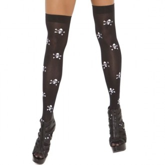 These fabulous over the knee goth socks are opaque black thigh highs printed wit. . фото 2