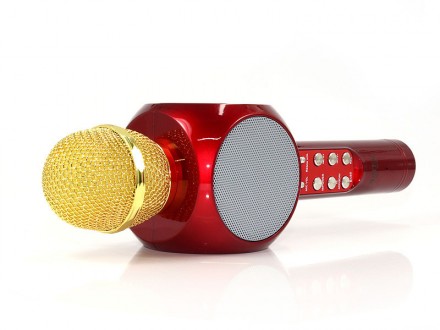 Микрофон караоке с подсветкой (цвета) WS1816 1 сорт 40шт 9575 Беспроводной ручно. . фото 5