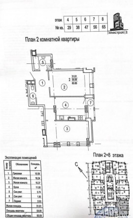 2668-АГ Продам 2 комнатную квартиру 61м2 в новострое ЖК Меридиан на Северной Сал. . фото 7