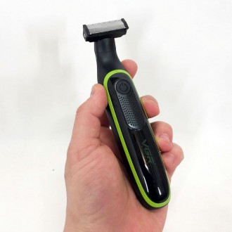 Чоловічий акумуляторний триммер для бороди та вусів VGR V-017 верстат для волого. . фото 2