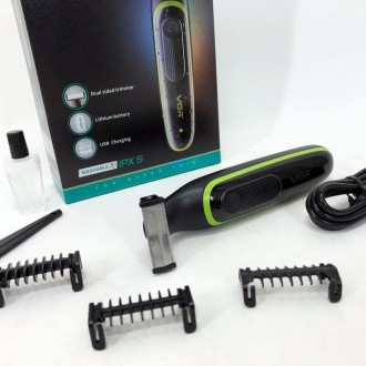 Чоловічий акумуляторний триммер для бороди та вусів VGR V-017 верстат для волого. . фото 6