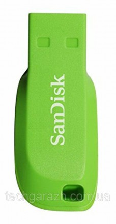 USB флеш накопичувач SANDISK 16GB Cruzer Blade Green USB 2.0 (SDCZ50C-016G-B35GE. . фото 3