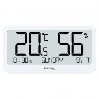 Technoline WS9455 White це термогігрометр з мінімалістичним дизайном, годинником. . фото 3