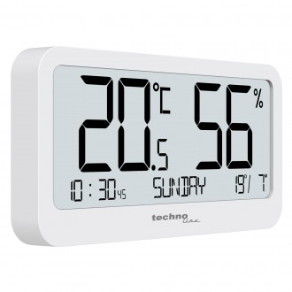 Technoline WS9455 White це термогігрометр з мінімалістичним дизайном, годинником. . фото 4