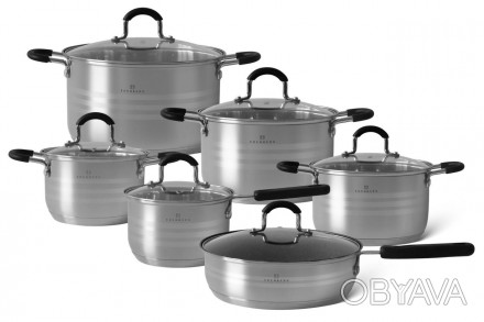 Набор посуды Edenberg из нержавеющей стали 12 предметов
Премиальное качество от . . фото 1
