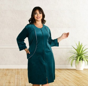 Купить Стильный велюровый халат для женщин в Украине
 Высококачественный женский. . фото 5