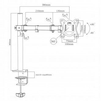 Кронштейн настольный для монитора и телевизора 10" - 32" FN401
Поворотное настол. . фото 7