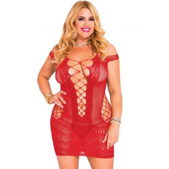 This sexy, mini chemise lingerie dress features sheer crotcheted mesh bodice,hol. . фото 2
