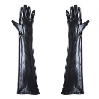 Оригинальные несовместимые социальные перчатки Fetish Five Fingers Gloves Black . . фото 3