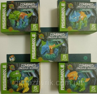 Конструктор на шурупах 292688 "Робот 5в1 Динозавры 5 видов" 75 деталей, отвертка. Харьков. фото 1