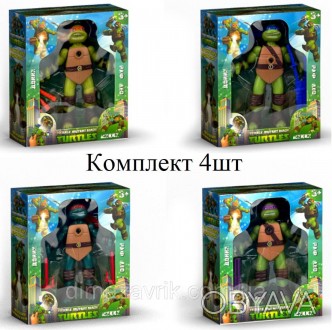 Игровые фигурки TMNT Герои Черепашки ниндзя 4 героя Донателло, Микеланджело, Раф