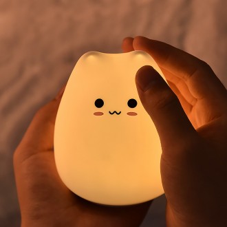 Детский силиконовый светильник
Детский светильник в виде белого кота. Этот ночни. . фото 3