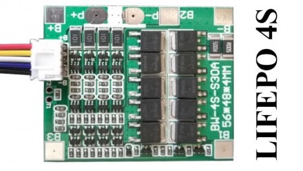  Контроллер защиты заряда разряда BMS 4S LiFePo4 30A. Основные параметры можно п. . фото 3