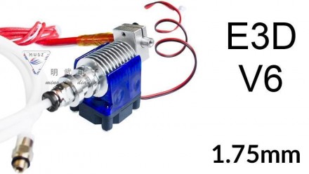  Экструдер длинный E3D V6 с соплом 1.75*0.4 радиатор 1.75мм.. . фото 3