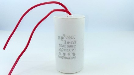Пусковой конденсатор 3uf 450VAC CBB60. Конденсаторы CBB60 – металлизированные по. . фото 3