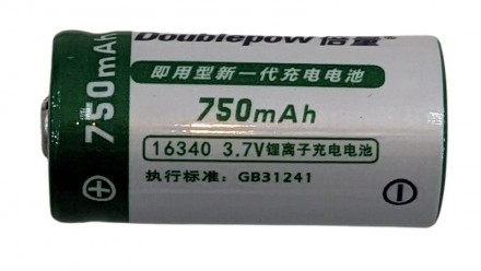  Аккумулятор LiIon Doublepow 16340 750mAh. 
 Технические характеристики Тип: Li-. . фото 2