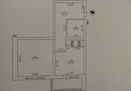 1-кімнатна квартира 47 м2 в ЖК Мандарин, е-Оселя 
Продаж квартири в новому будин. Приморский. фото 6