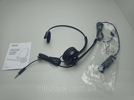 MPOW BH323A USB - гарнитура с 1 наушником и разъемом USB для операторов колл-цен. . фото 3