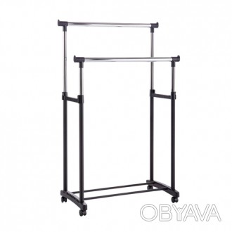 Напольная стойка вешалка для одежды M до 30кг, 80x37x155см регулируемая