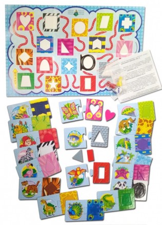 Игра-квест "Фигуры, цвета" 84429, предназначенная для умников старше трех лет, п. . фото 3