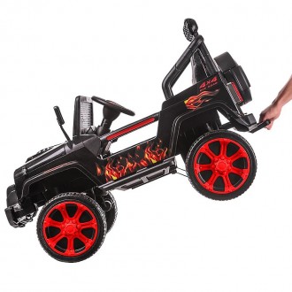 Детский электромобиль Джип с пультом управления M 3237EBLR-2-3 4WD чорно-красный. . фото 8