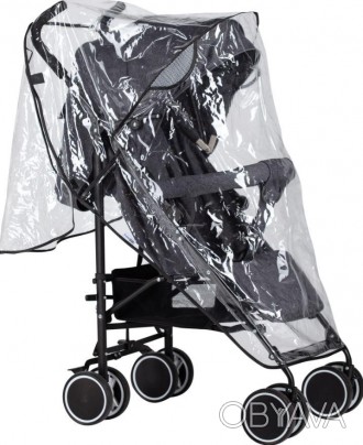 Универсальный дождевик из мягкого ПВХ подходит для большинства детских колясок. . . фото 1