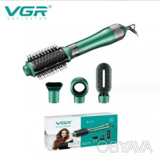 Фен-щітка для волосся 4 в 1 VGR V-493 професійний повітряний стайлер V-493 4 в 1. . фото 1